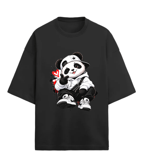 Streetwear Panda King — on-model shot 1