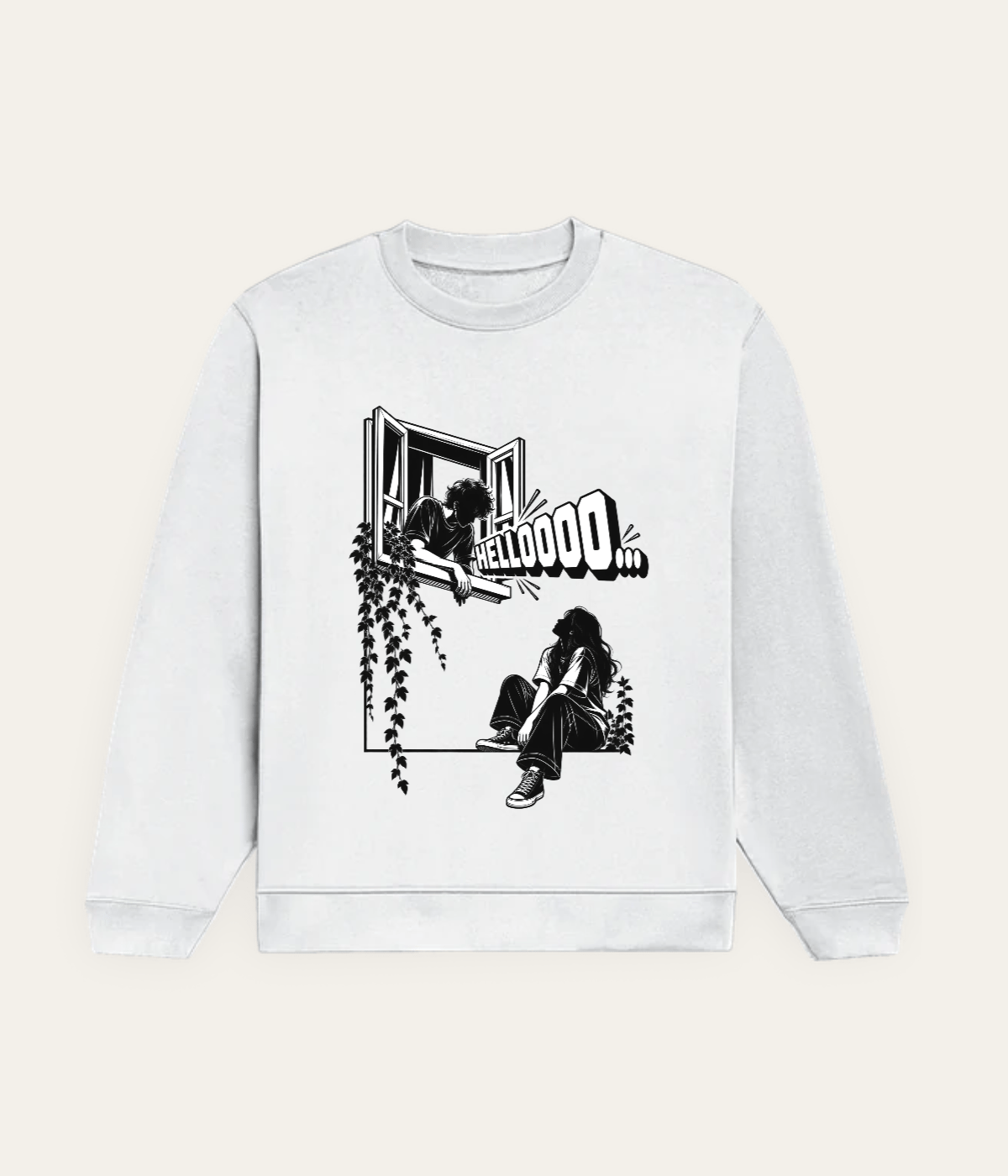 Across the Frame - Classic Sweatshirt — on-model shot 1