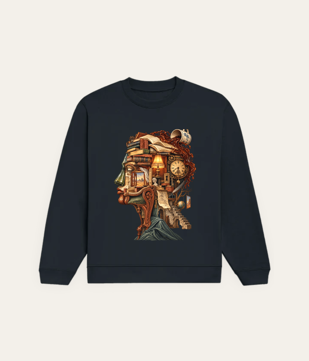 The Mind's Antique - Classic Sweatshirt — on-model shot 1