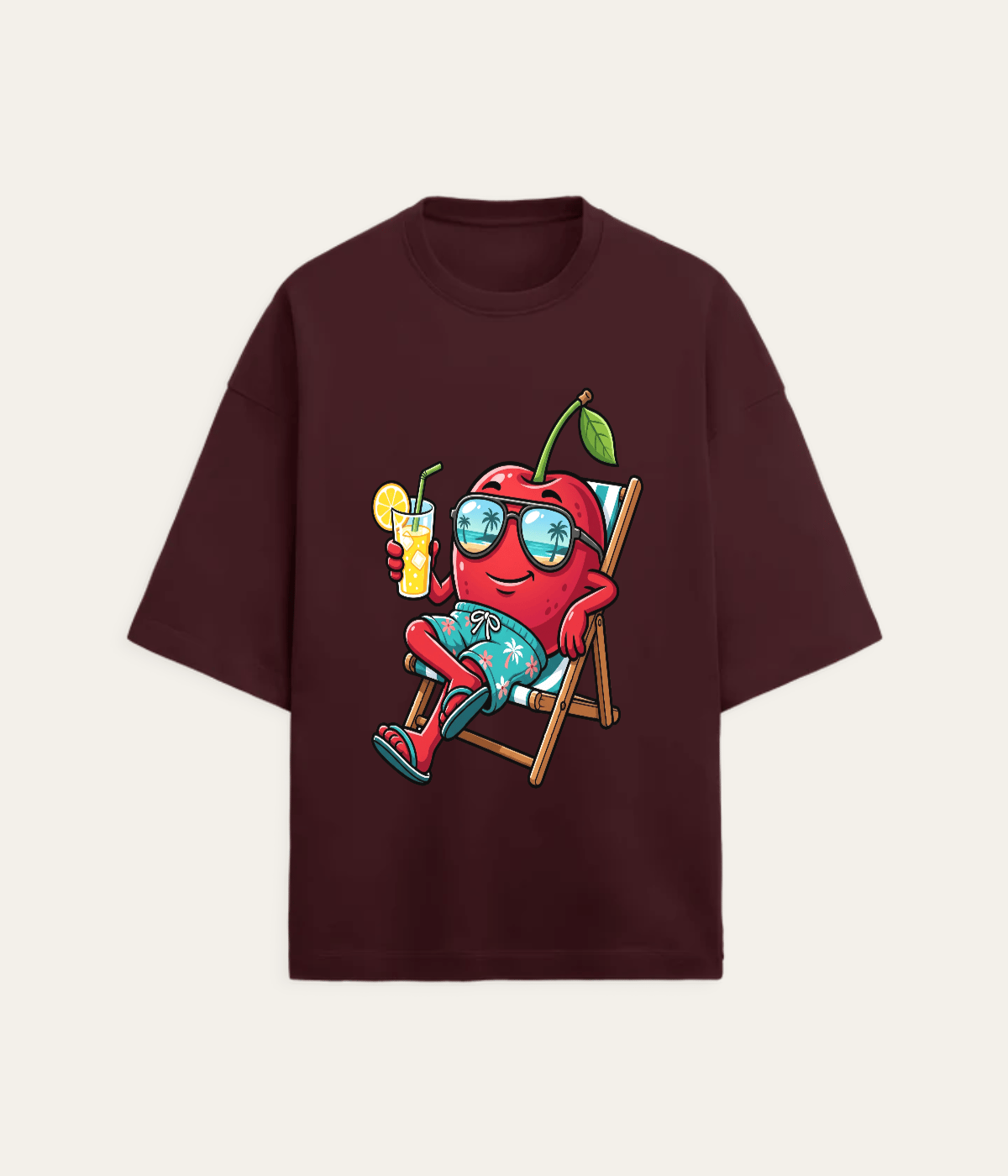 Tropical Summer Vibes T-Shirt / Print — on-model shot 1