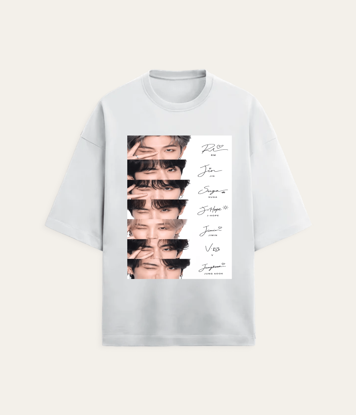 BTS T-shirt — on-model shot 1