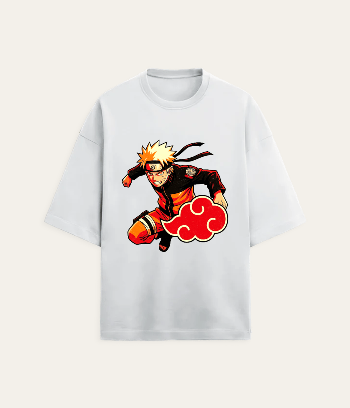 Naruto Oversized T-shirt Stylish and attractive college new look — on-model shot 1