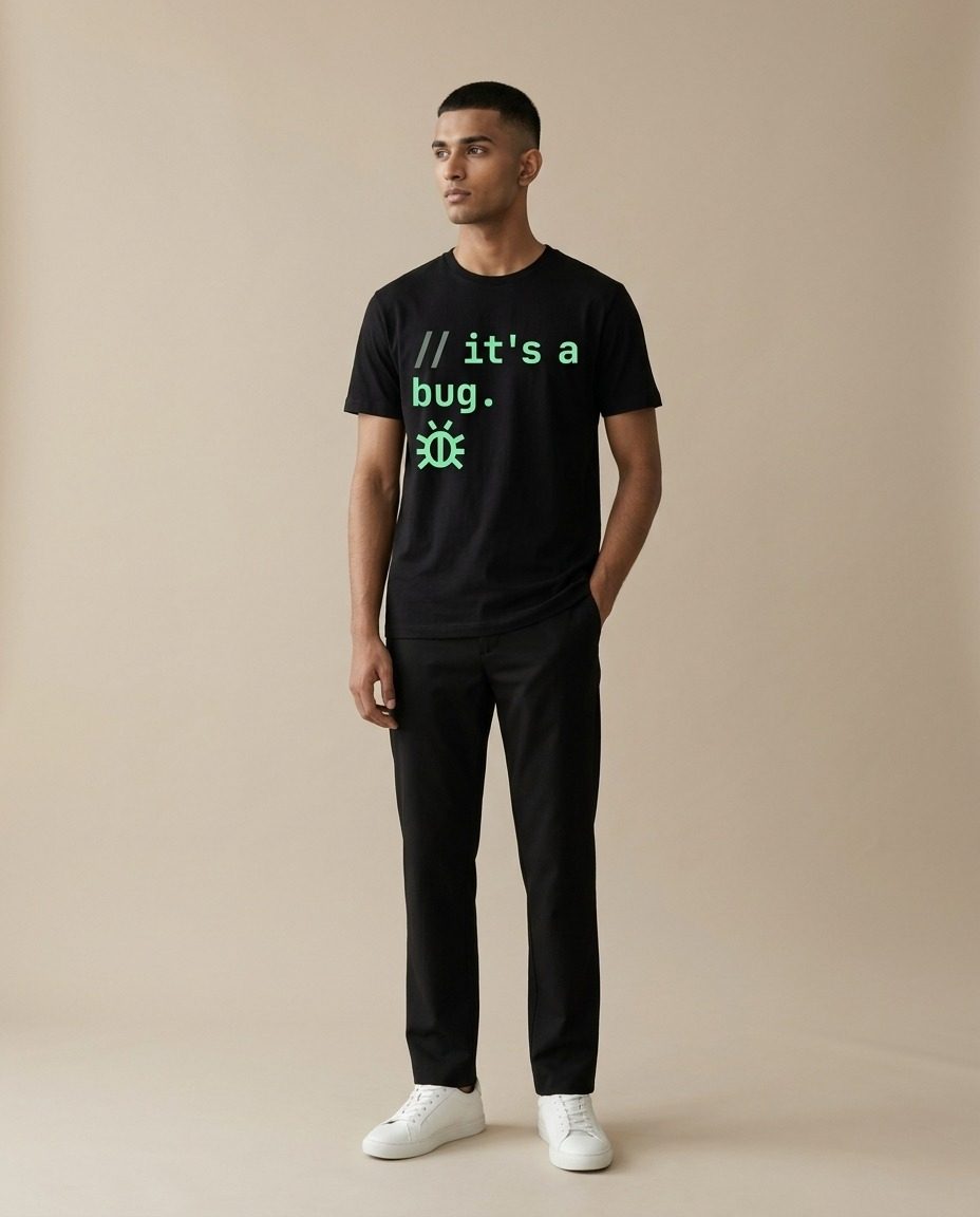 It's a Bug · Pair Tee — on-model shot 1