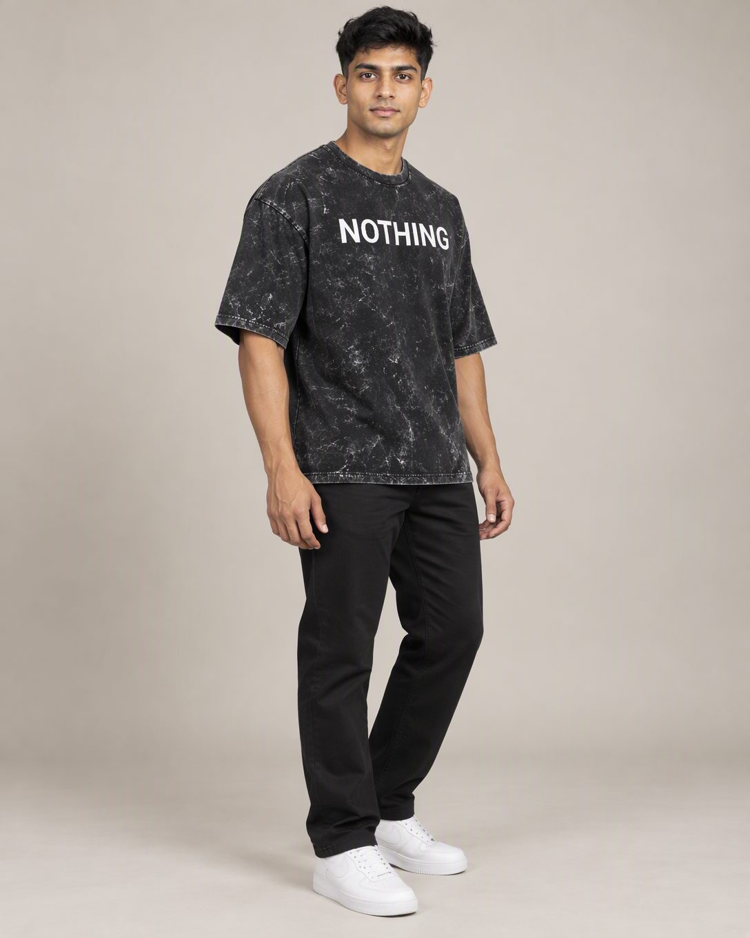 Nothing Typography — on-model shot 1