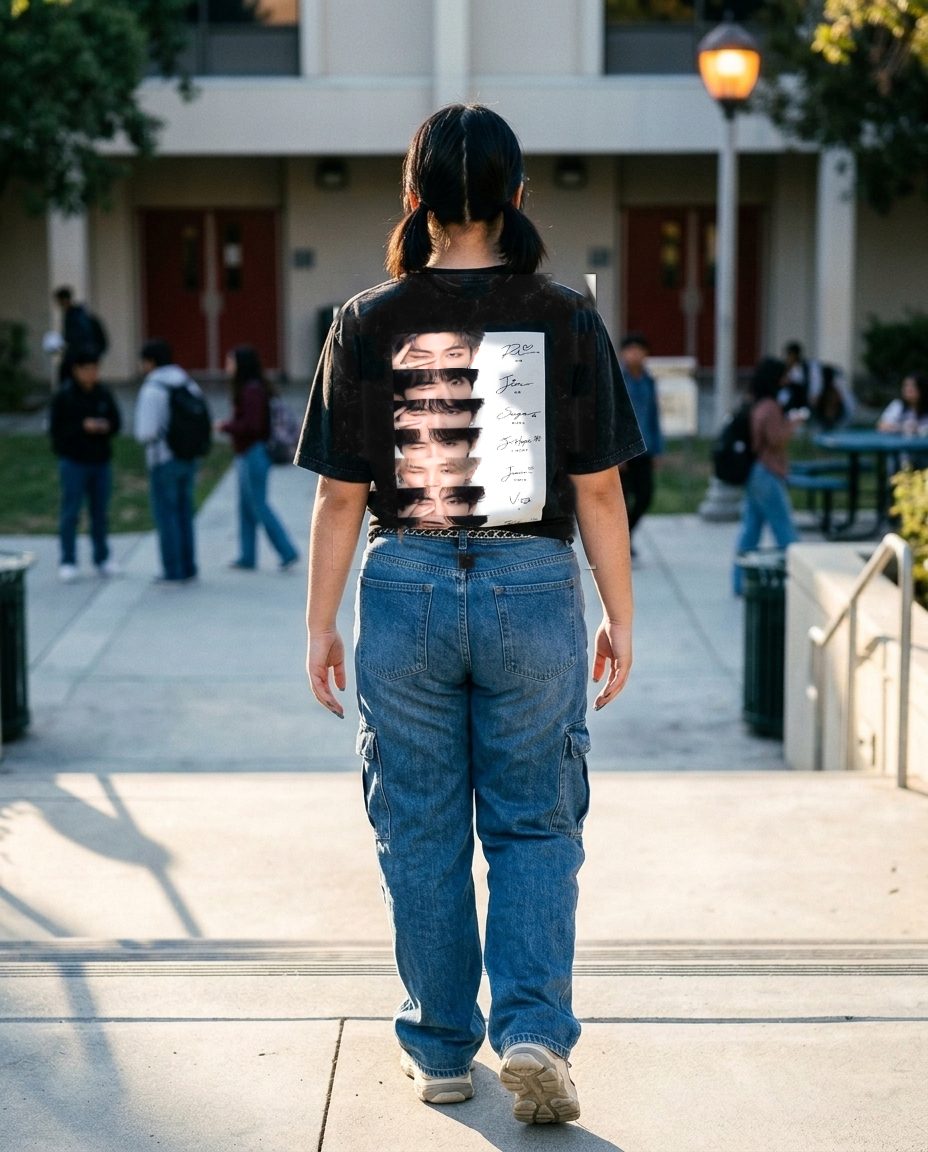 BTS T-shirt — on-model shot 1