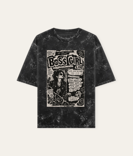 Boss Girl – Vintage Punk Rock Graphic T-Shirt