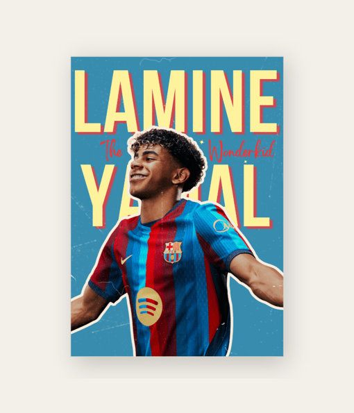 Lamine Yamal Football Fc Barcelona Poster