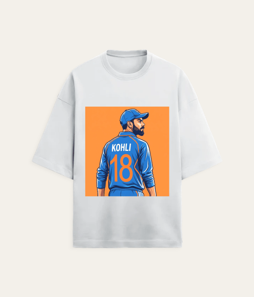 King Kohli Eighteen Oversized T-shirt Stylish Look