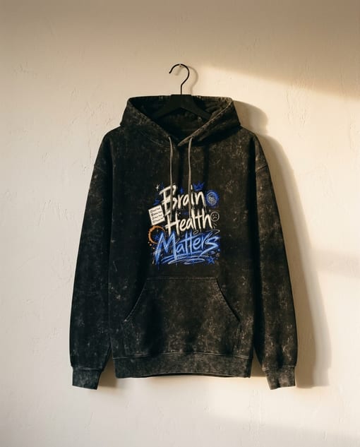 Brain Health Matters - Acid Wash Hoodie