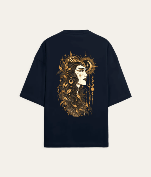 Mystical Golden Woman Oversized T-Shirt