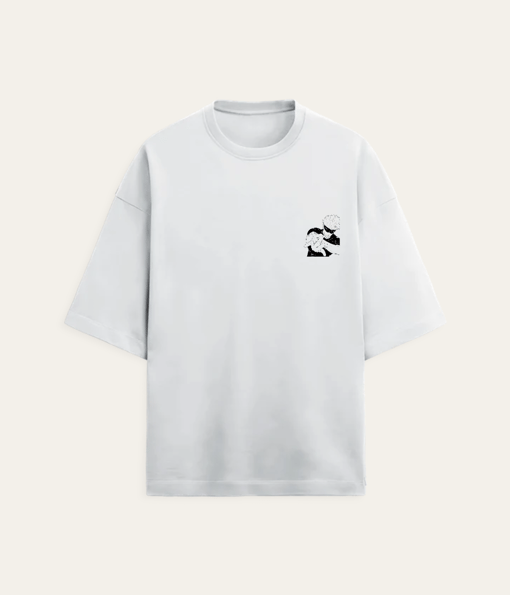 Oversized gojo printed t shirt